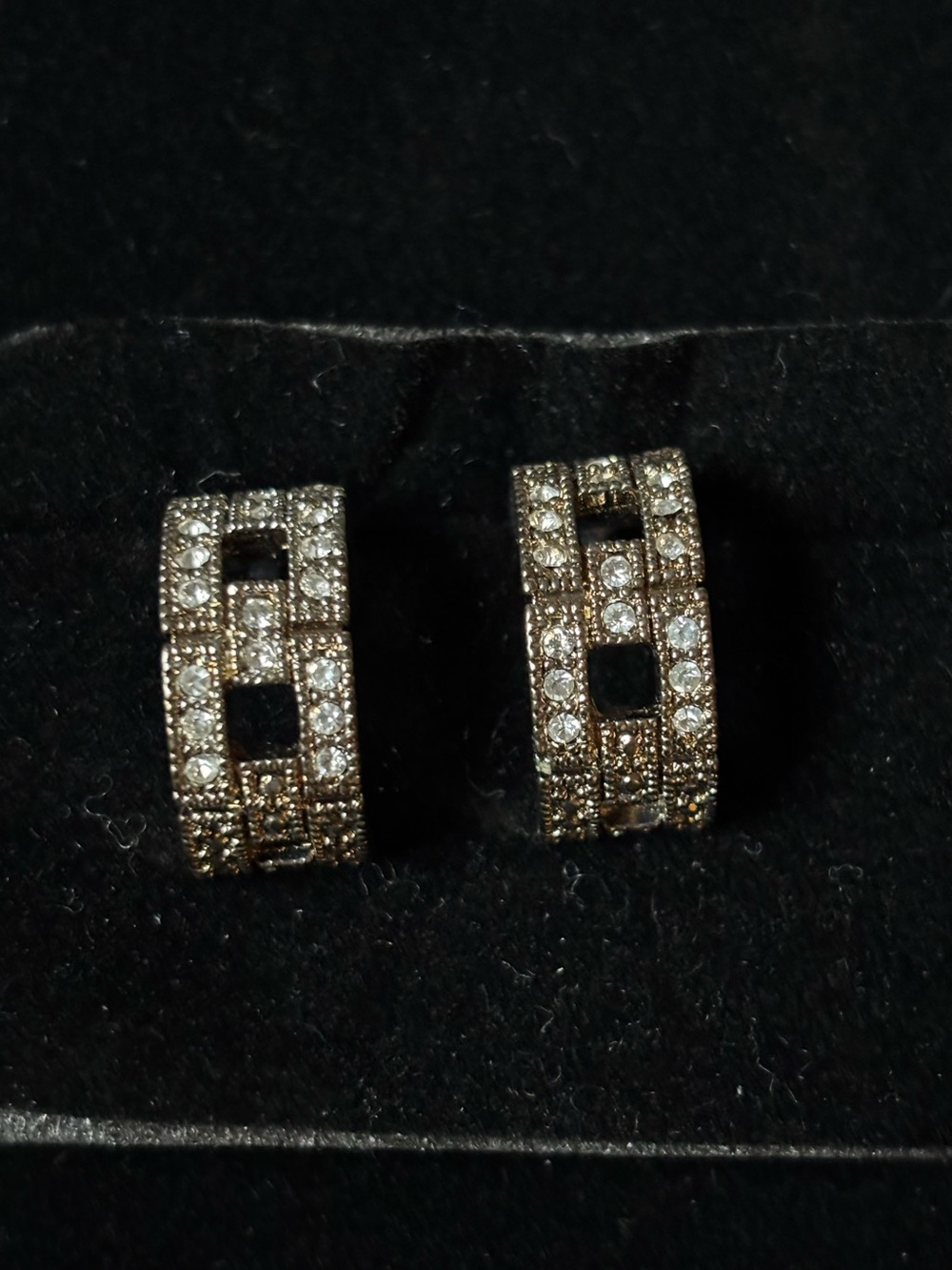Kenneth Jay Lane for Avon Glamorous Rhinestone pierced earrings